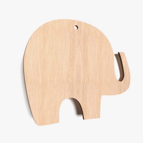 10x Schwarz Elefant Form Holz Basteln Aufhängen Dekoration Memo (X78)