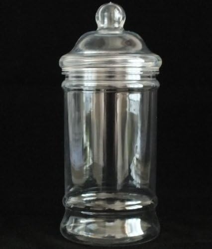 jars2uRetro Plastic 15 x 500ml Small Tall Storage Jar with Victorian Bobble Screw Lid