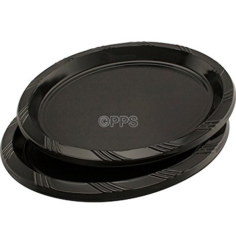 Party & Paper Solutions Juego de 6 láminas de plástico Negro para Fiestas, 30 cm x 23 cm, Entrega Gratuita