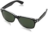 talla pequeña en ingles Protective case included Ray-Ban New Wayfarer, Gafas de Sol Unisex adulto, Multicolor (Black and Transparent 6052), 52 mm