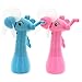 Produktbild MIK Funshopping Handventilator 2er Set Seepferdchen mit Sprühfunktion und Handkurbel pink blau