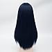 55CM Dark Blue Mixed Long Straight Lolita Fashion Cosplay Wig Heat Resistant