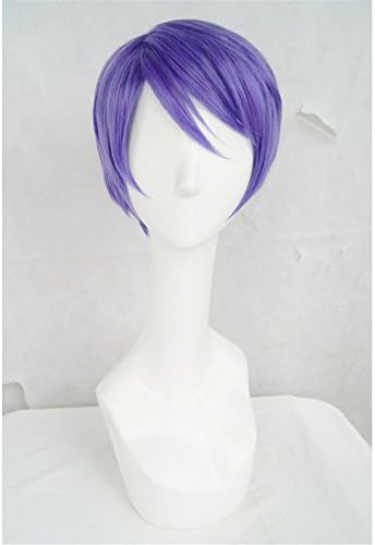 LanTing Cosplay Wig Tokyo Ghoul Tsukiyama Shuu purple Wigs Corta Cosplay Party Fashion Anime Human Costume Full wigs Synthetic Haar Heat Resistant Fiber