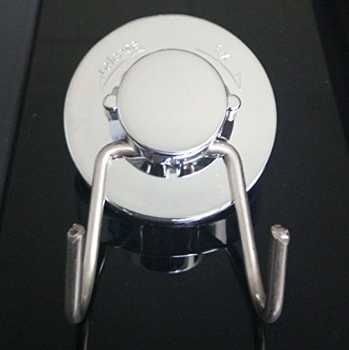 NewCY 2 Stück Saugnapfhaken Wandmontierter Kleiderbügel mit Schwerlast, Wasser- und Rostschutz mit Max. Belastung 6KG für Bad & Küche, Doppelhaken Edelstahl - 7