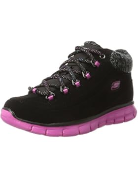 Skechers Mädchen Synergy-Strong Will Kurzschaft Stiefel, Noir - Noir (noir/rose fluo), 28 EU