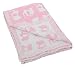 Silver Cloud Jacquard Muslin Elephant Blanket (Pink)