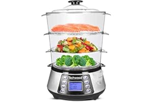 TECHWOOD 3760115719491 Cuiseur Vapeur INOX, Métal, 3 L