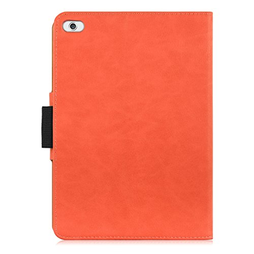 iPad Mini Hülle – JAMMYLIZARD Ledertasche Smart Cover mit Standfunktion für iPad Mini 4. 3. 2. & 1. Generation, ORANGE & HONIG - 6