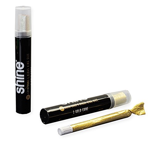 Shine 24k Gold Rolling Papers – Cone pre-rolled – 1x Gold Blunt Paper – Hochwertiges Blättchen schon vorgerollt - 2