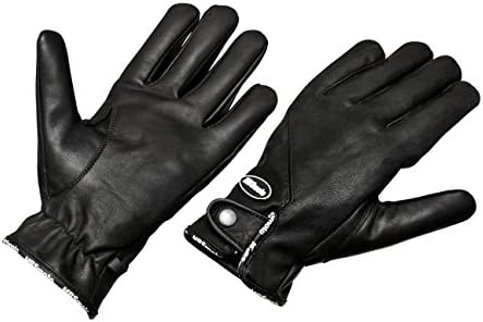 MBSmoto MBG33 SHORT LEATHER MOTORCYCLE BIKE SCOOTER CRUISER TOURING SOFT FASHION GLOVES BLACK (X-Large)