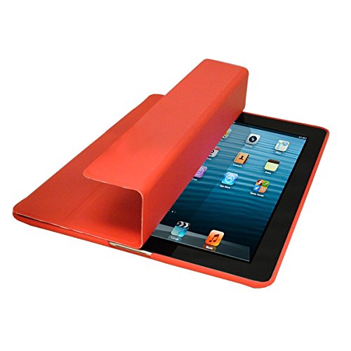 Khomo iPad 2, iPad 3, iPad 4 Retina Hülle Case Rot Rotes Gehäuse mit doppelten Schutz ultra dünn und leicht, Smart Cover – Dual Red - 4