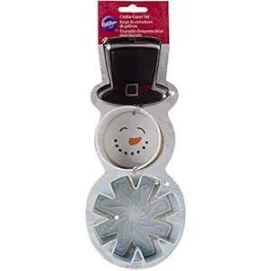 Wilton 2308-5072 3-Piece Christmas Snowman Metal Cookie Cutter Set