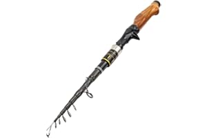 AEIOFU Tile de Rotation en Carbone en Fibre de Carbone Portable pêche à pêche télescopique 2,1 m de Canne à pêche