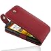 Produktbild PDair Handarbeit Leder Flip Top Hülle for HTC One X S720e / One XL 4G (Red)