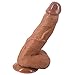 Produktbild 10 Zoll Realistischer weiblicher Massager, realistischer Massager mit freihändiger Saugnapf, klassischer Hahn/Dilldó für Frauen und Männer, gemacht vom Nahrungsmittelgrad-Silikon