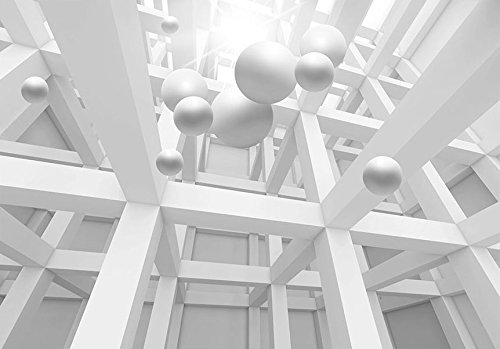 Vlies Fototapete 400×280 cm ! Top – Tapete – Wandbilder XXL – Wandbild – Bild – Fototapeten – Tapeten – Wandtapete – Wand – Abstrakt 3D Optik Kugeln a-C-0029-a-a - 3