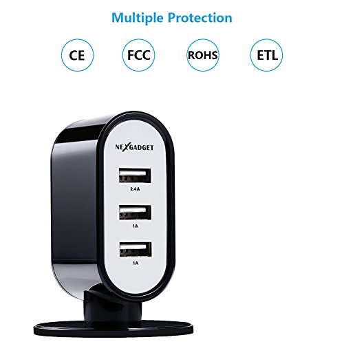 NexGadget USB Ladegerät 3-Port 17W 4.1A Lade Adapter Ladestecker Netzteil mit iSmart Technologie Netzteil für iPhone SE 6S 6PLUS/ iPad/ Andriod/Tablet Samsung Galaxy, HTC, Sony, LG, Nexus,Motorola usw. - 7