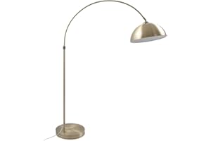 Lindby lampa podłogowa(lampa łukowa)(lampa łukowa) 'Lennart', styl nowoczesny, m. in. do salonu, jadalni, kolor brązowy, mosiężny, metal, żarówka E27