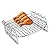 Produktbild Ishua Friteuse-Zubehör Luft Friteuse Kochen Zubehör Edelstahl Doppel Friteuse Schicht mit Spieße Backen Regal Grill BBQ Rack
