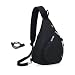 Produktbild Young & Ming Oxford Umhängetasche Brusttasche Herren Sling Rucksack Outdoorsport Schultertasche Daypacks mit USB Kabel und Ladeanschluss, Schwarz/Grau