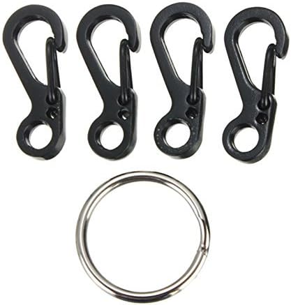 LEXPON EDC Keyring Set Quick Release Spring Hook Carabiner Key Clip Keychain