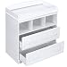 Infantastic Baby Changing Table Unit with Drawers (White) Nursery Furniture Storage Station