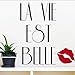 Produktbild Wsxwga La Vie Est Belle Leben Ist Schön - Wandtattoo Custom Französisch Zitat Vinyl Kunst Aufkleber Moderne Küchen Wohnheim Zimmer Dekor Wände