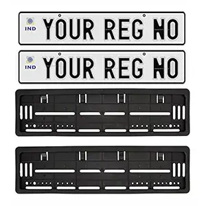 Moto Utility Car Number Plate and Black Frame| Non hsrp Without bar-Code Serial Number