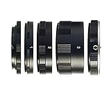 Lieferumfang:1 x Objektivadapter; 1 x Kameraadapter; 3 x Makroabstandsringe (9mm, 16mm, 30mm)