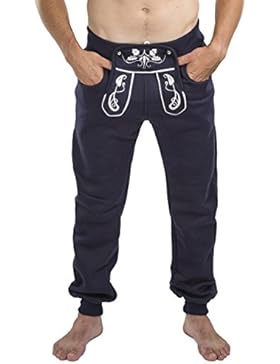 Herren Jogging Lederhose Wiesn-Läufer lang - Jogginghose bestickt - Trachtenhose Oktoberfest - Schöneberger Trachtenlederhose