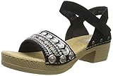 Antistress Rieker Damen V6852-00 Geschlossene Sandalen, Schwarz (Schwarz/Schwarz 00), 41 EU