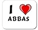 Produktbild Mauspad mit Aufschrift Ich liebe Abbas (Vorname/Zuname/Spitzname)