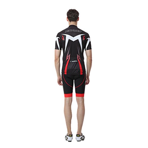 Radtrikot Skysper Outdoor Sports Fahrradbekleidung Set Männer Kurzarm Radfahren Jersey + Radfahren Latzhose Shorts - 8