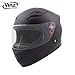 Produktbild Vinz Kinder Integralhelm/Rollerhelm Basic | Kinder Motorradhelm in Gr. XXXS-XS | Integral Helm mit Visier (XS (51-52 cm), Matt Schwarz)