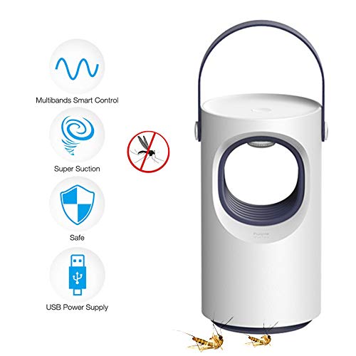 Atrapa Uv Lámpara Antimosquitos - 5W Trampas para Insectos Matamoscas/Mata Mosquitos Eléctrico para Proteger a los niños, Mata Insectos con 368NM Luz Ultravioleta USB LED, Sin Productos Químicos