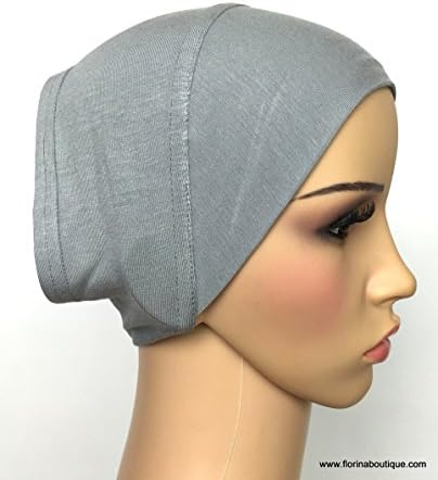 Underscarf Hijab cap bandana stretchy jersey material (Grey)