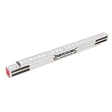 Graduaciones métricas Silverline 597333 Regla plegable de madera maciza, Plata, 1 m