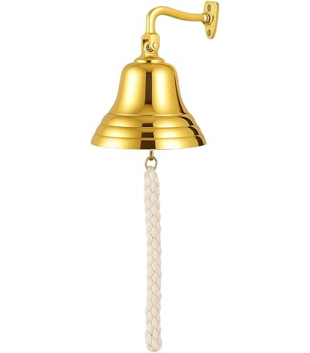 Cloche Bateau Laiton 28cm - Décoration Maritime Vintage - Pour Intérieur Et Extérieur