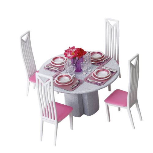 Preisvergleich Produktbild Puppe Möbel Stühle Esstisch Spielset