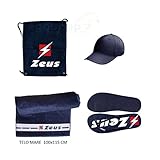 Zeus Kit Poche Drap de Plage Tongs Promos Marche Gym saktiel Chapeau Golf Casquette Le Fitness, Bleu, 45