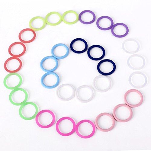 30er Mini Bunt Silikonring Schnulleradapter f Schnuller ohne Ring Schnullerkette