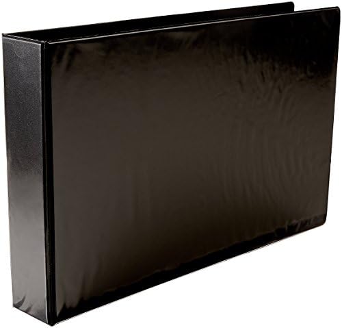 11x17 A3 2" Angle-D 4-Ring Vinyl View Binder with no Thumb boosters - Black(717910)