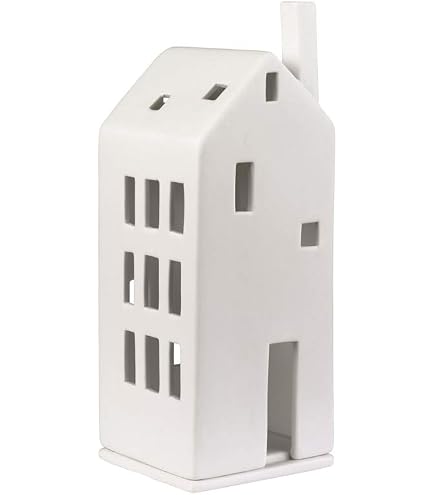 Petite Maison Lumineuse Chapelle Räder - 8x7x14 Cm, Porcelaine Non Émaillée Pour Lumière Douce Et Ambiance Cosy