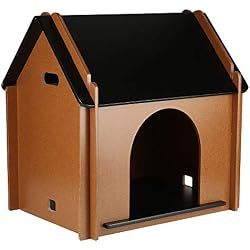 EBTOOLS casa de Madera para Mascotas Perro Gato Desmontable Decorativo caseta de Perro cabaña para Animal doméstico para Interior 51 x 38 x 52 cm