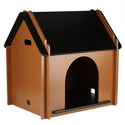 EBTOOLS casa de Madera para Mascotas Perro Gato Desmontable Decorativo caseta de Perro cabaña para Animal doméstico para Interior 51 x 38 x 52 cm