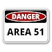 Produktbild 2 x Danger Sign Area 51 Vinyl Aufkleber Aufkleber Laptop Reise Gepäck Auto Ipad Schild Fun # 6425 - 30cm/300mm Wide