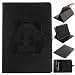 Produktbild iPad Pro 10.5 hülle, Billionn® Cover echte Qualität Panda Geprägte Muster vorne Buckle-Schlag-Leder-Mappen-Kasten mit 4-Karten-Slots und bequeme Standplatz-Funktion für Apple iPad Pro 10.5 (schwarz)