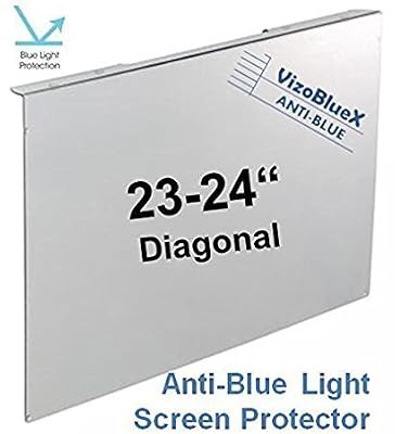 VizoBlueX 23 -24 pouces VizoBlueX Filtre Anti Lumière Bleue pour Moniteur d'ordinateur. Lumière Bleue Panneau de Protection d'écran d'ordinateur (54.61 x 34.03 cm). Bloque la Lumière Bleue de 380 à 495 nm. Convient aux Téléviseurs, LCD TV et PC, Ma…