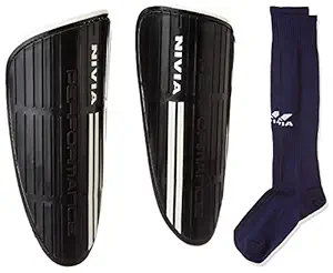 Nivia SG-806 Performance Football Shin Guard Black, Medium