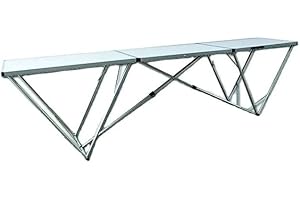 ASKON Tapeziertisch Alu - 298x60x80cm - Tapezierarbeiten, Picknick, Catering, Flohmarkt - Leichte, robuste Konstruktion - Stabiler Aluminiumprofilrahmen